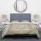 Designart 'Gold Glam on Grey Tapestry I' Glam Bedding Set - Duvet Cover & Shams